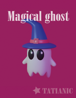 magical ghost pendants fantasma magic magico witch brujo bruja wizard halloween cute character keychain jewerly earrings 3d print model - Mito3D