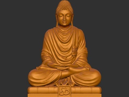 mahaveer Buda escultura arte Projeto budista budismo interior Deus ganesha humano homem baba figura estatueta 3d print model - Mito3D