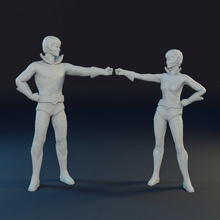 principale personaggi Gemelli i fumetti uomo carattere donna meraviglie 3d stampabile finzione scultura Stampa supereroi superamici vecchia scuola miniature figurine 3d print model - Mito3D