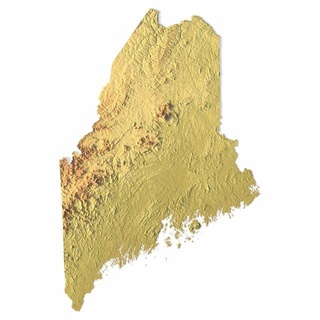 Maine stl 3d Stampa modello terreno Uniti d'America nazione America arte carta geografica 3d print model - Mito3D