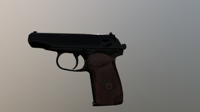 makarov poly bbr 3d model in combat 3dexport soviet gameasset pistol lowpoly russianmakraov 3d print model - Mito3D