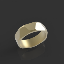 erkek yüzüğü yüzük takı mücevher altın Gümüş platin çelik yaratıcı gelecek sanat sterling yazdırılabilir katı şiddetli güçlü ağır adam 3d print model - Mito3D