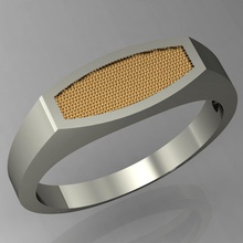 anello maschio di due inserti gioielli uomo vintage regalo 3dm 3ds stl stampabile uomini esclusivo oro gioiello anelli 3d print model - Mito3D