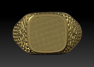 male signet filigree jewellery ring vintage printable men exclusive jewelry jewel rings 3dm 3ds stl gold high 3d print model - Mito3D