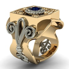 mâle chevalière bijoux de sexe masculin l'anneau le sceau vintage imprimable - orientales hommes exclusif gott mit uns joyau les anneaux 3dm 3ds stl 3d print model - Mito3D
