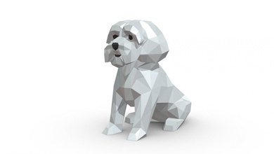 maltalı köpek 3d yazdır model in hayvanlar 3dexport sanat hediye düşük poli 3dprint hayvan dekor heykelcik iç tasarım minyatürler heykel oyuncak karikatür kağıt işi japon katlama sanatı figürinler 3d print model - Mito3D