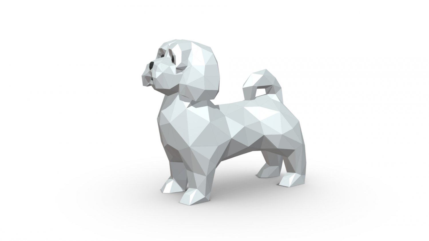 maltesisch hund 2 3d drucken modell tiere 3dexport kunst geschenk lowpoly 3dprint tier dekor figur innere design miniaturen skulptur statue spielzeug karikatur papercraft origami figuren 3D print model - Mito3D