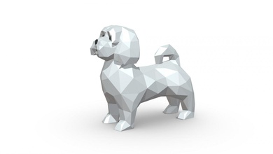 maltalı köpek 2 3d yazdır model in hayvanlar 3dexport sanat hediye düşük poli 3dprint hayvan dekor heykelcik iç tasarım minyatürler heykel oyuncak karikatür kağıt işi japon katlama sanatı figürinler 3d print model - Mito3D
