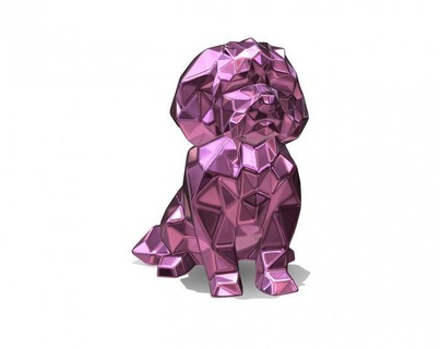 maltalı köpek hayvanlar Sanat hediye Yazdır düşük poli 3dprint hayvan dekor iç tasarım minyatürler heykel oyuncak karikatür çokgen Şirin 3d print model - Mito3D