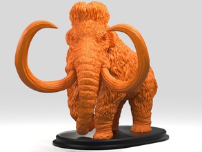mammut 3d drucken modell skulptur 3dexport cnc tier kunst skulpturen statue natur druckbar elefant stoßzahn 3d print model - Mito3D