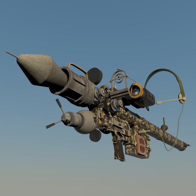man-portable anti-aircrft missile steampunk 3d model in rocket launchers 3dexport russian soviet military manpad manpads launcher anti-aircraft defence sam defense system 3D print model - Mito3D