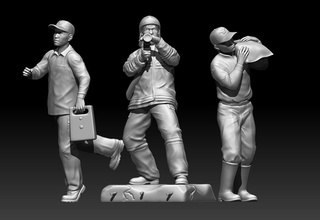 man 3d print model in figurines 3dexport people sculpt sculpture posing toys human firefighter 3d print model - Mito3D