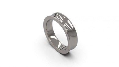 homem banda anel 10 ouro jóia joalheria prata imprimível diamante mulher moda Casamento solitário Saphire rubi amar 3d print model - Mito3D