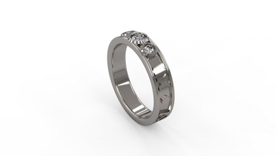 homem banda anel 22 ouro jóia joalheria prata imprimível diamante mulher moda Casamento solitário Saphire rubi amar homens 3d print model - Mito3D