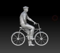 on fahrrad 3d drucken modell 3dexport liebe hochzeit männlich junge miniatur passanten bürger menge radfahrer motorradfahrer freundschaft miniaturen 3d print model - Mito3D