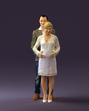 man in blue jacket jeans 0448 3d print ready model 3dexport scan polygon 3dprint human male realistic posed character people miniatures woman child love relationship couple romance 3d print model - Mito3D
