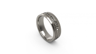 keltisch Band Ring 20 Gold Juwel Schmuck Silber druckbar Diamant Frau Mode Hochzeit Solitär Saphir Rubin Liebe 3d print model - Mito3D