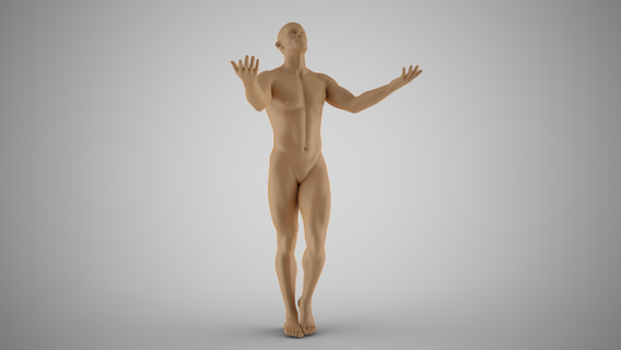 uomo mani artistico posa femmina ragazza donna persona maschio pieno corpo testa teste realistico fotometrico risoluzione tipo signora base modello carattere 3d print model - Mito3D