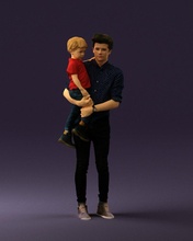 man kid arms 0626 3d print ready scan model polygon 3dprint human male realistic posed character people miniatures woman child style success fashion beauty 3d print model - Mito3D