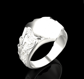 man ring 734 rings jewelry 3d cad 3dmodel bracelet earring rhino matrix zbrush keyshot magics rend rendering modeling jewellery pendant manring 3d print model - Mito3D