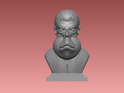 homme sculpter impression sculpture imprimable 3d art homan visage tête modèle 3d print model - Mito3D