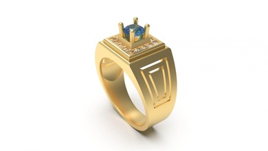 hombre sello anillo 16 3d impresión modelo in anillos 3dexport oro joya joyería plata imprimible diamante mujer moda boda solitario zafiro rubí amor 3d print model - Mito3D