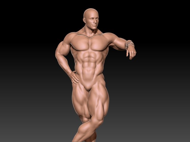 uomo in piedi gratuito 3D print model - Mito3D