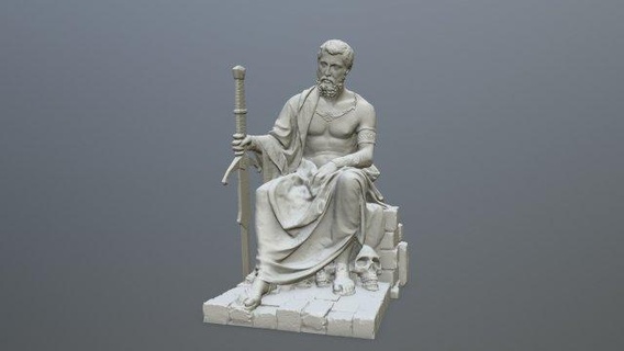 hombre estatua impresión ruina efigie esculpir escultura rock rocas 3d print model - Mito3D