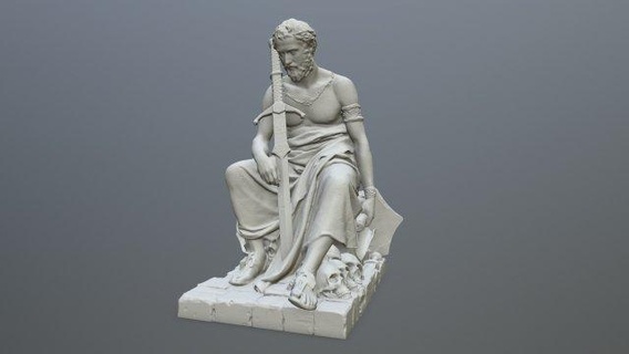 hombre estatua impresión ruina efigie esculpir escultura rock rocas 3d print model - Mito3D