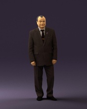 man in suit russian flag 0577 3d print ready model 3dexport scan polygon 3dprint human male realistic posed character people miniatures woman child style success fashion beauty 3d print model - Mito3D