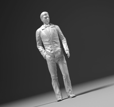 man in suit stl 3d print model 3dexport architect casual character free games human posing toys 3d print model - Mito3D