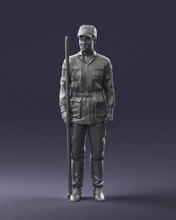 man in uniform 0116-10 3d print ready model 3dexport scan polygon 3dprint human male realistic posed character people miniatures woman child figurine statuett eanimals charming 3d print model - Mito3D