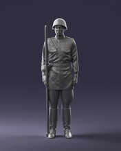 man in uniform 0116-6 3d print ready model 3dexport scan polygon 3dprint human male realistic posed character people miniatures woman child figurine statuett eanimals charming 3d print model - Mito3D