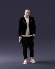 man whiskey 1121-14 3d print ready scan model polygon 3dprint human male realistic posed character people miniatures woman child style success fashion beauty 3d print model - Mito3D
