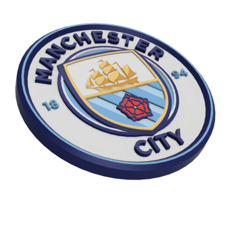 Manchester ciudad fc pared emblema señales logos liga Inglaterra fútbol Fútbol firmar logo Insignia 3d imprimible expediente decoración interior fifa 3d print model - Mito3D