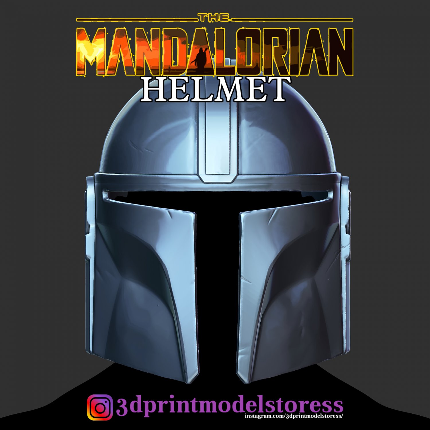 mandaloriano casco estrella guerras 2020 impresión modelo 3d in juguetes 3dexport guerra galaxias mandalorian helmet halloween cosplay máscara 3dprint model printing stl file disfraz star wars película cráneo cabeza comiccon stormtrooper 3D print model - Mito3D