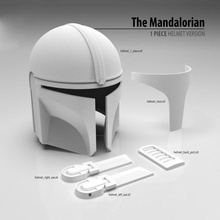 mandalorian casco 3d stampa modello in uomo 3dexport guerre stellari cosplay 3d print model - Mito3D