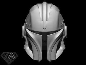 mandalorian knight custom helmet 3d print model in game accessories 3dexport starwars star wars armor mask airsoft cosplay armour warrior mandalor jedi trooper halloween-helmet halloween vader 3d print model - Mito3D