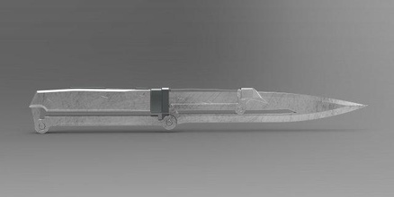 mandaloriano vibroblade 3d impressão modelo in 3dexport afiado faca aço espada corte laminado punhal réplica cosplay imprimível 3d print model - Mito3D