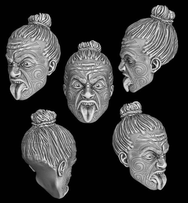 maori head head art face 