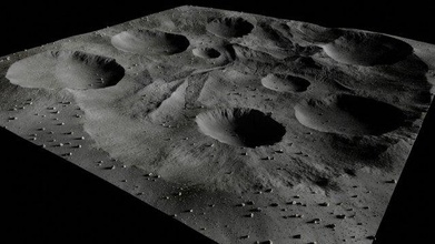 map004 moon lunar landscape blender 3d environments craters sci-fi mountains desert plateau nature 3d print model - Mito3D