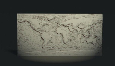 carta geografica stl modello cnc world map globo 3d sollievo bas intaglio 3d print model - Mito3D