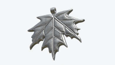 maple leaf pendant foliage plant jewelry pendants maple-leaf 3d print model - Mito3D
