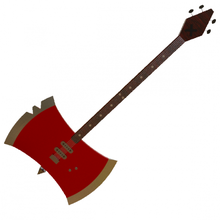 marceline bass axt gitarre 3d modell 3dexport ax werfen mittelalterlich objekt elektrisch gibson abenteuer beil rot karikatur 3d print model - Mito3D