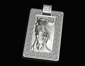 mare pendentif stl imprimable pendentifs jument cheval or d'argent le platine animal la livre sterling élégant de mode 3d hommes femmes bijoux 3d print model - Mito3D