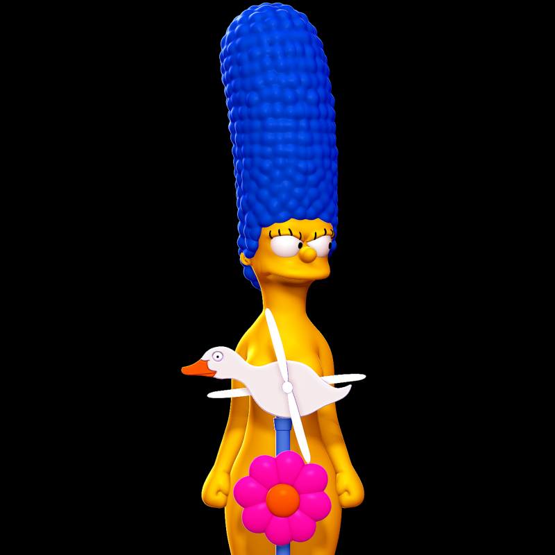 marge simpson simpsons 3d impressão modelo in mulher 3dexport beijadores fêmea esposa ganso natural nascermos 3D print model - Mito3D