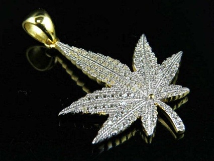 marijuana leaf diamond pendant pendants antique luxury rapper hiphop jewelry necklace gemstone elegant celebrity style jewellery bling gem urban custom vintage 3d print model - Mito3D
