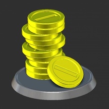 mario messy coins based 3d print model in figurines 3dexport coin gold mariocoin mariogold supermario mariobros supermariobros nintendo zbrush faart game 3d print model - Mito3D