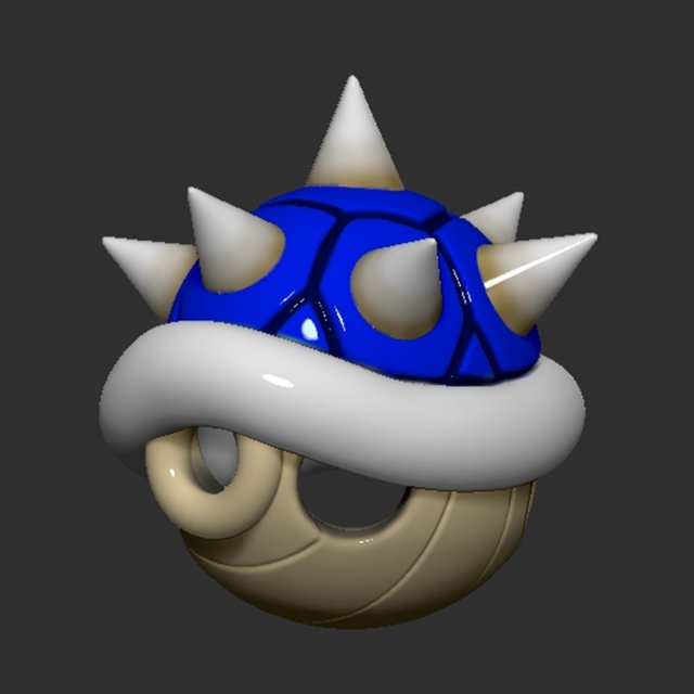 mario espinhoso concha koopa troopa 3d impressão modelo in estatuetas 3dexport supermario mário bros super nintendo zbrush rapidez jogos tartaruga koopatroopa sediada 3D print model - Mito3D