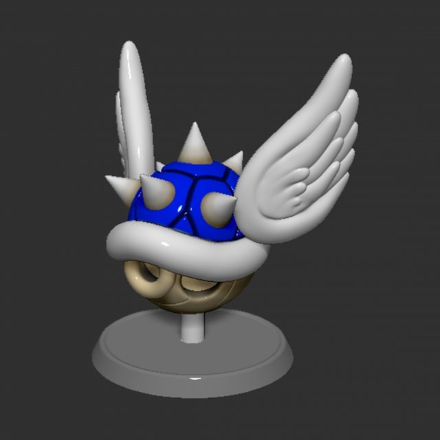 mario tortue coquille épineux ailes basé Super frères Mario super Bros nintendo zbrush 3d vitesse Jeu koopa troopa koopatroopa 3D print model - Mito3D